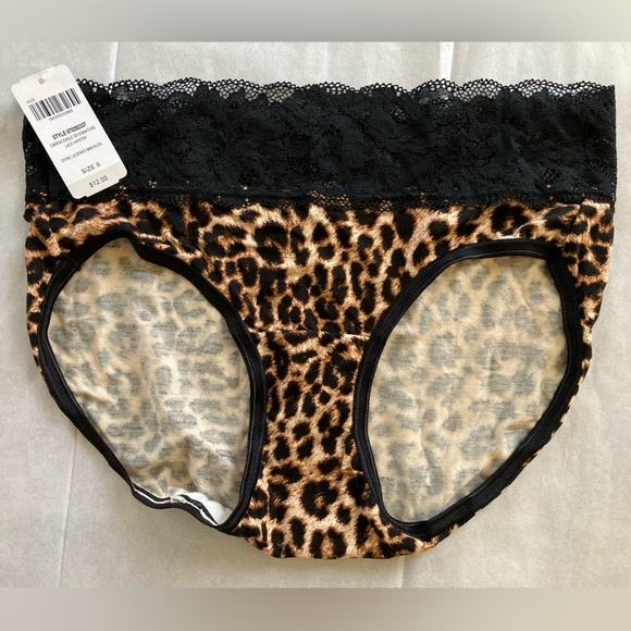 NWT* Soma Super Soft Signature Lace Hipster Size S (4 pair) Black, Leopard, Pink - Picture 5 of 7